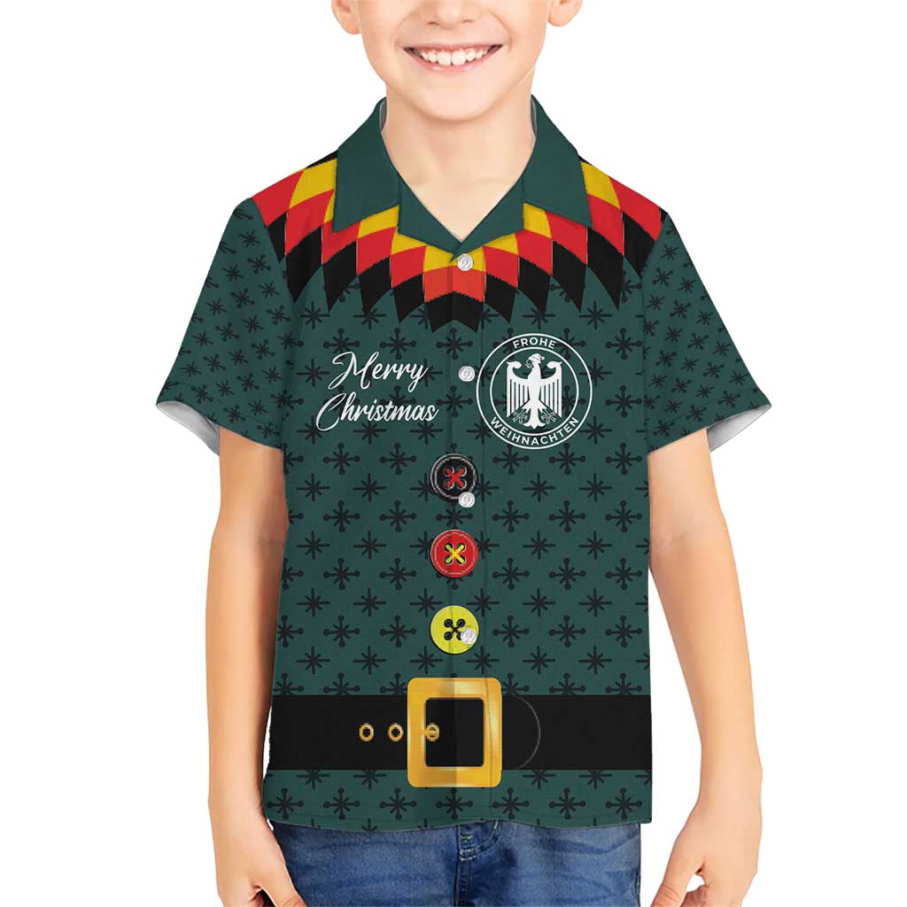 Custom German Christmas Kid Hawaiian Shirt German Football Jersey mix Santa Suit Style - Wonder Print Shop