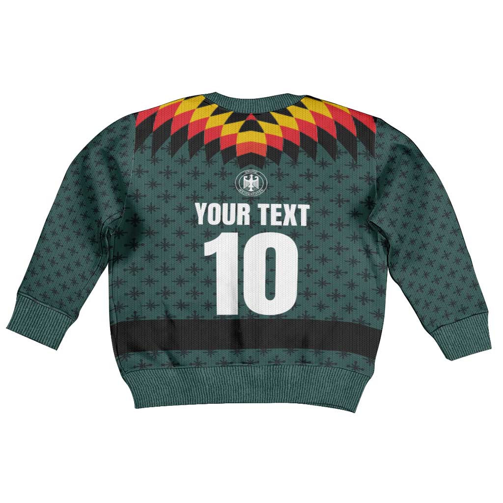 Custom German Christmas Kid Ugly Christmas Sweater German Football Jersey mix Santa Suit Style - Wonder Print Shop