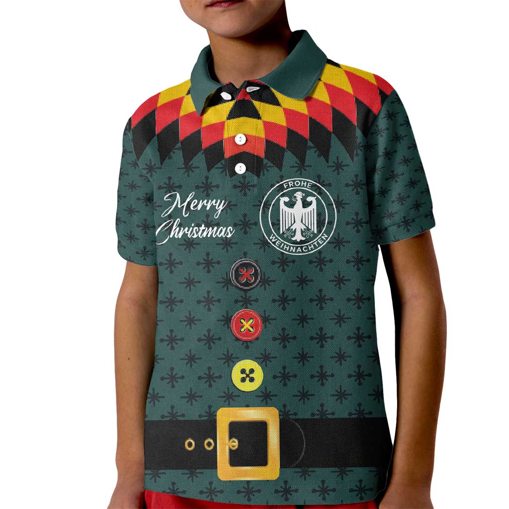 Custom German Christmas Kid Polo Shirt German Football Jersey mix Santa Suit Style - Wonder Print Shop