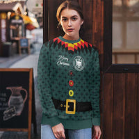 Custom German Christmas Ugly Christmas Sweater German Football Jersey mix Santa Suit Style - Wonder Print Shop