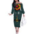 Custom German Christmas Off The Shoulder Long Sleeve Dress German Football Jersey mix Santa Suit Style - Wonder Print Shop