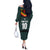 Custom German Christmas Off The Shoulder Long Sleeve Dress German Football Jersey mix Santa Suit Style - Wonder Print Shop