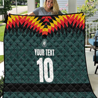 Custom German Christmas Quilt German Football Jersey mix Santa Suit Style - Wonder Print Shop