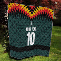 Custom German Christmas Quilt German Football Jersey mix Santa Suit Style - Wonder Print Shop