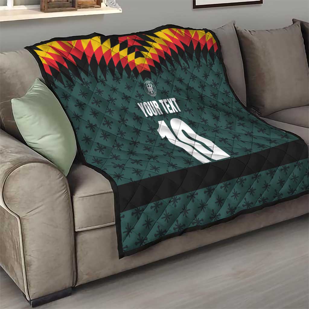 Custom German Christmas Quilt German Football Jersey mix Santa Suit Style - Wonder Print Shop