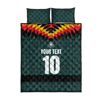 Custom German Christmas Quilt Bed Set German Football Jersey mix Santa Suit Style - Wonder Print Shop