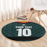 Custom German Christmas Round Carpet German Football Jersey mix Santa Suit Style