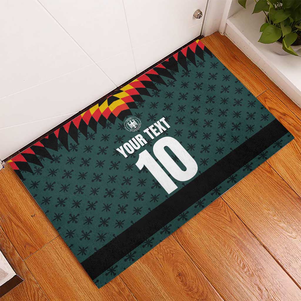 Custom German Christmas Rubber Doormat German Football Jersey mix Santa Suit Style - Wonder Print Shop