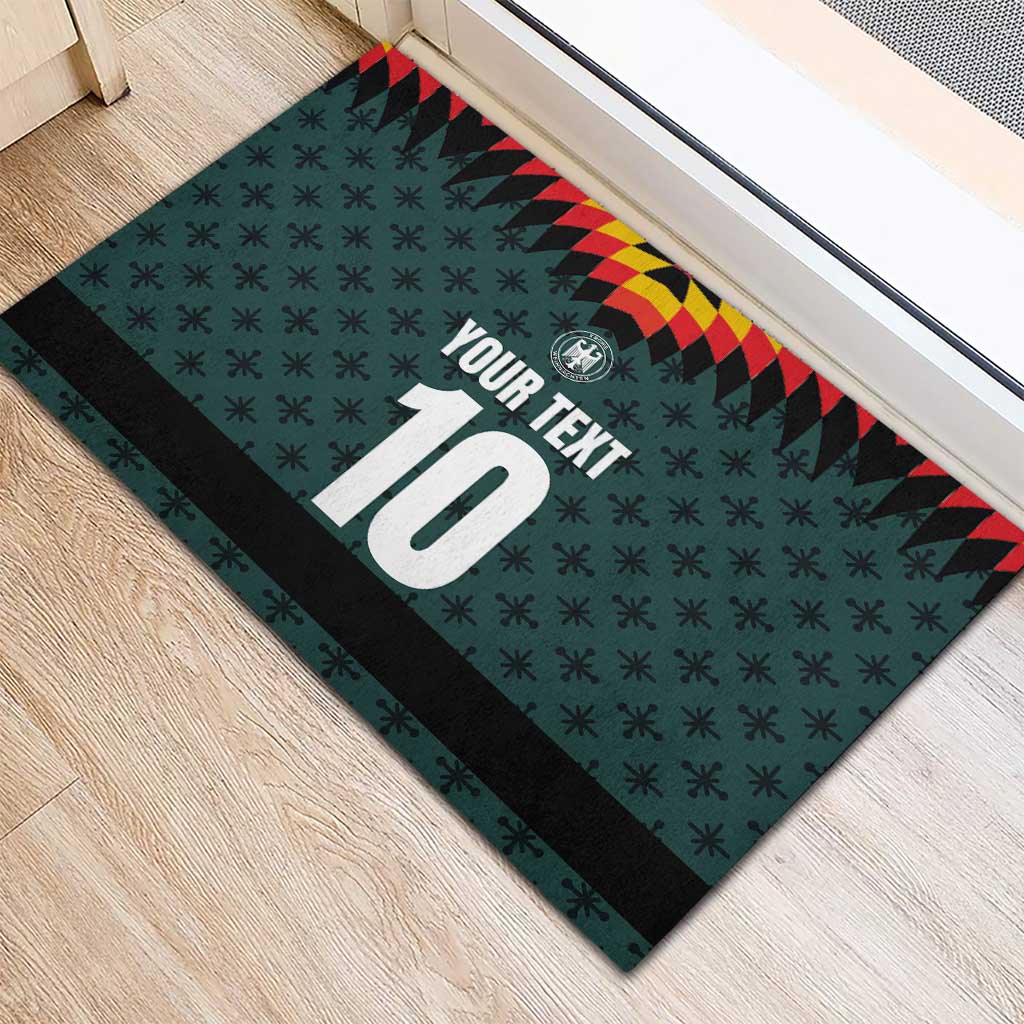 Custom German Christmas Rubber Doormat German Football Jersey mix Santa Suit Style - Wonder Print Shop