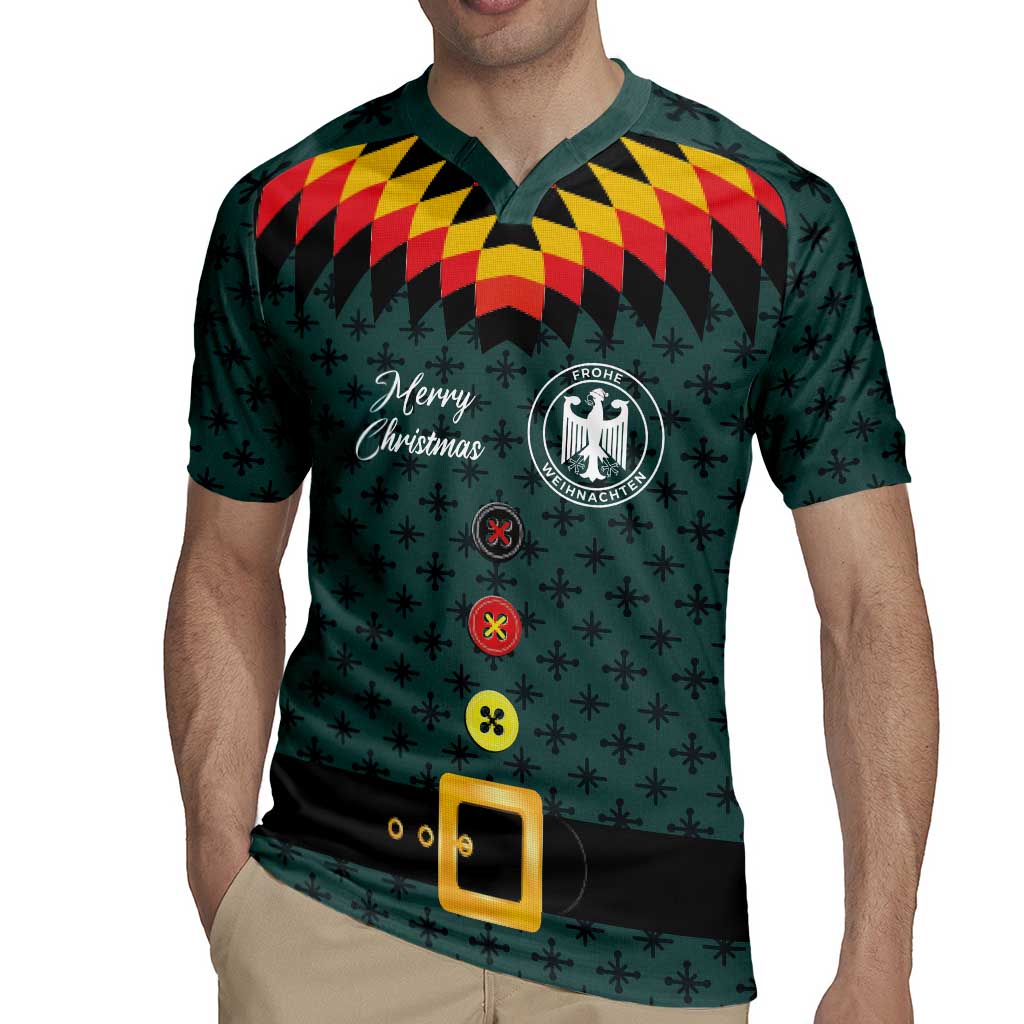 Custom German Christmas Rugby Jersey German Football Jersey mix Santa Suit Style - Wonder Print Shop