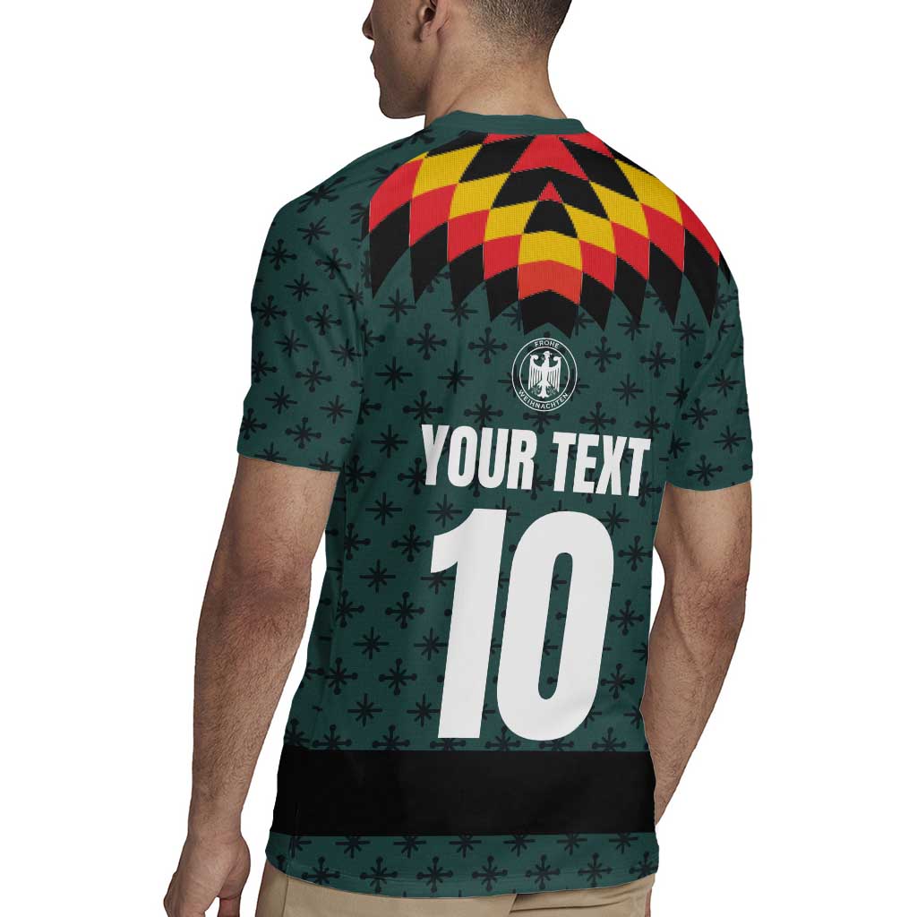 Custom German Christmas Rugby Jersey German Football Jersey mix Santa Suit Style - Wonder Print Shop