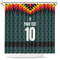 Custom German Christmas Shower Curtain German Football Jersey mix Santa Suit Style