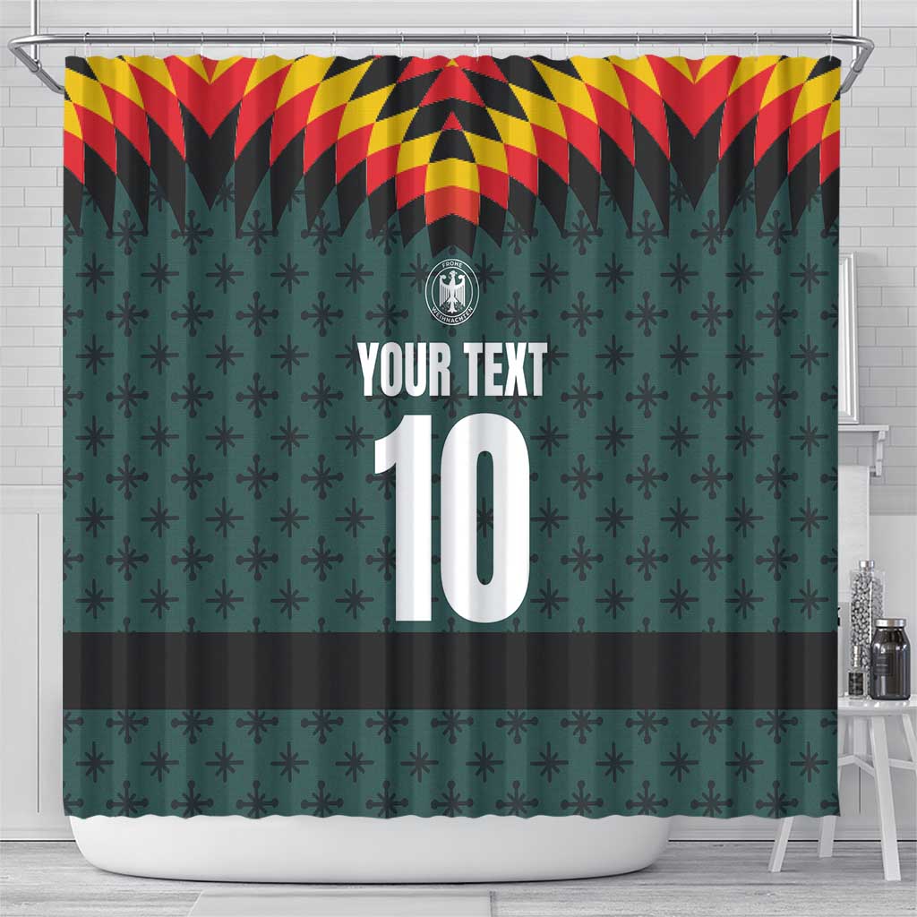 Custom German Christmas Shower Curtain German Football Jersey mix Santa Suit Style