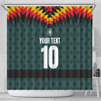 Custom German Christmas Shower Curtain German Football Jersey mix Santa Suit Style