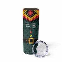 Custom German Christmas Skinny Tumbler German Football Jersey mix Santa Suit Style - Wonder Print Shop