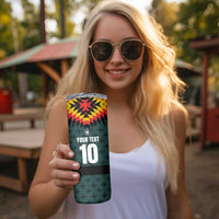 Custom German Christmas Skinny Tumbler German Football Jersey mix Santa Suit Style - Wonder Print Shop