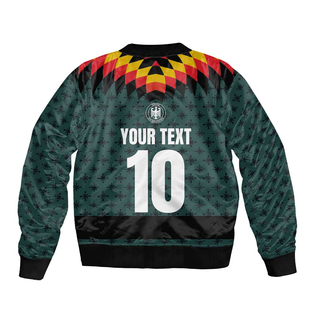 Custom German Christmas Sleeve Zip Bomber Jacket German Football Jersey mix Santa Suit Style - Wonder Print Shop