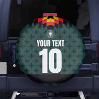 Custom German Christmas Spare Tire Cover German Football Jersey mix Santa Suit Style - Wonder Print Shop