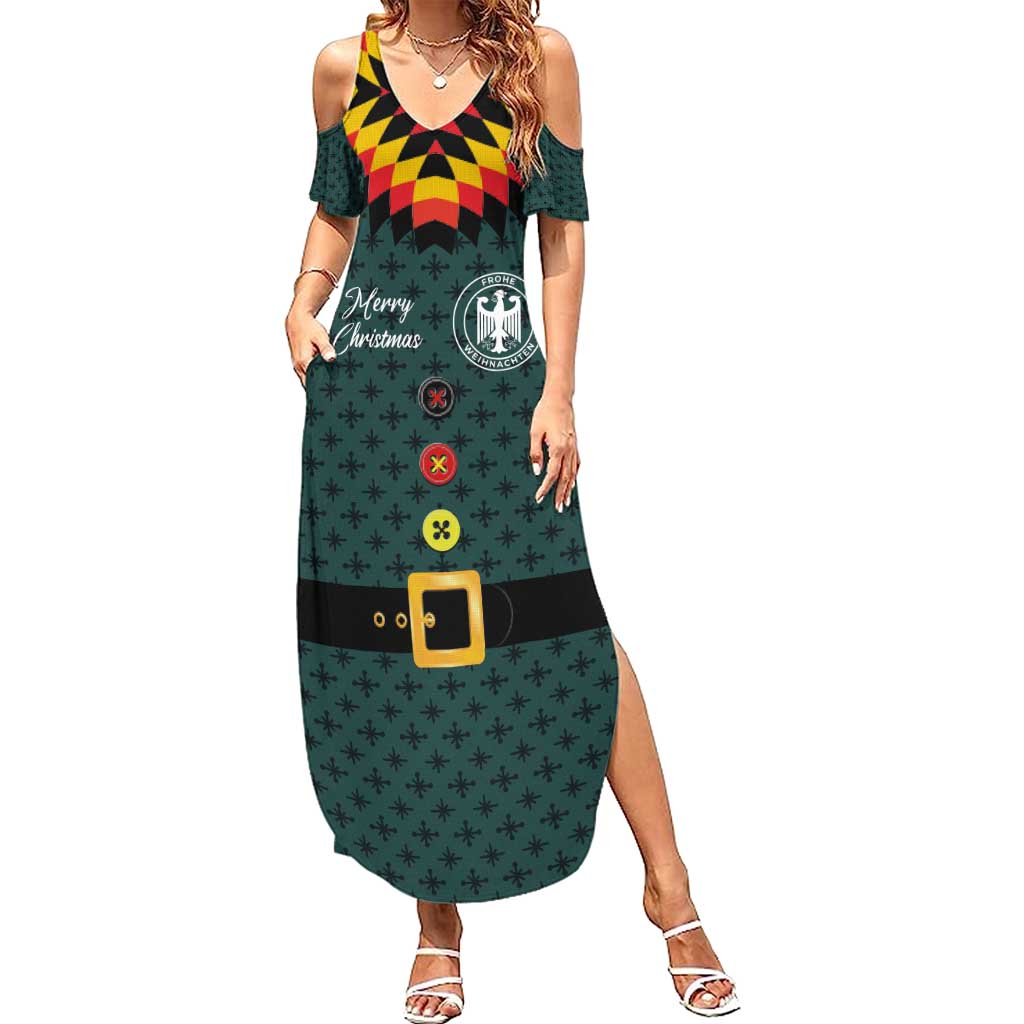 Custom German Christmas Summer Maxi Dress German Football Jersey mix Santa Suit Style - Wonder Print Shop