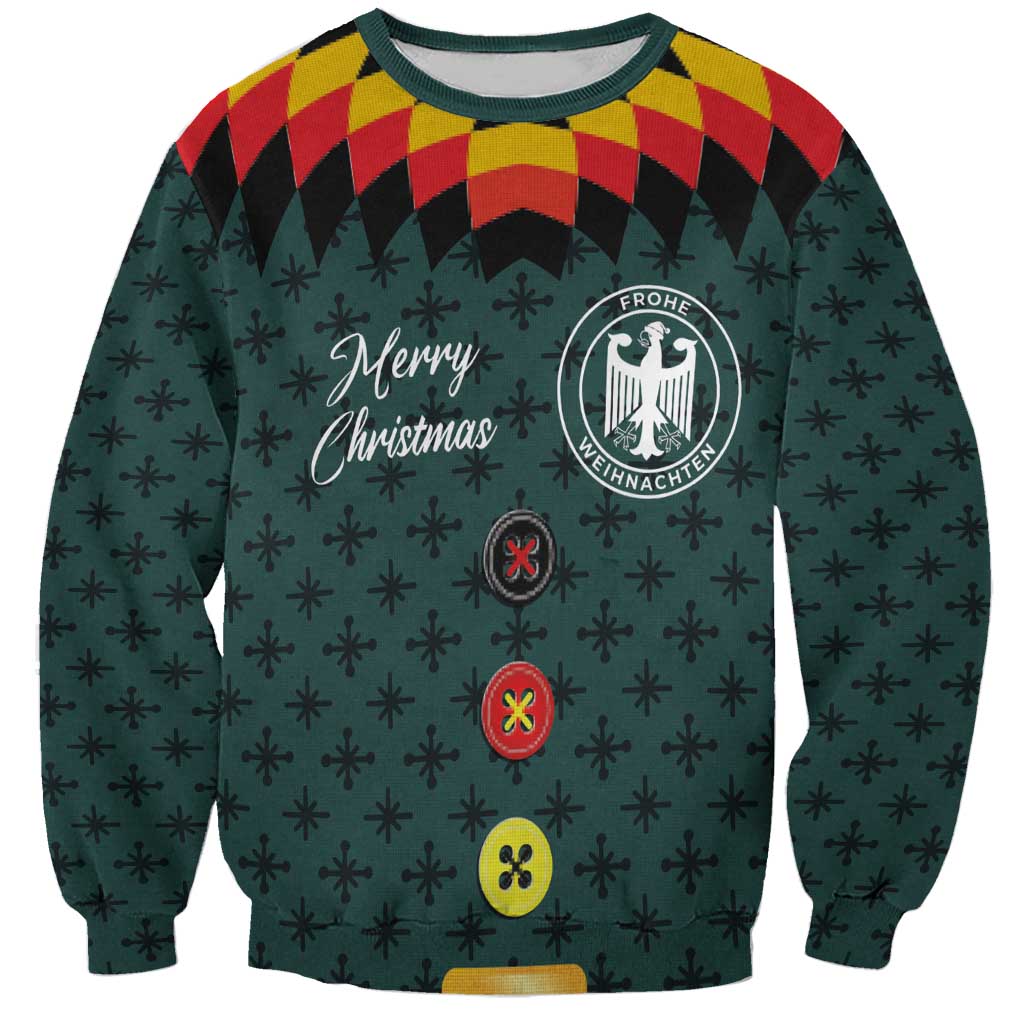 Custom German Christmas Sweatshirt German Football Jersey mix Santa Suit Style - Wonder Print Shop