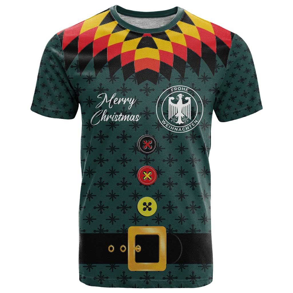 Custom German Christmas T Shirt German Football Jersey mix Santa Suit Style - Wonder Print Shop