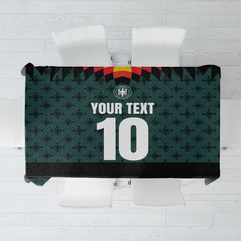 Custom German Christmas Tablecloth German Football Jersey mix Santa Suit Style - Wonder Print Shop