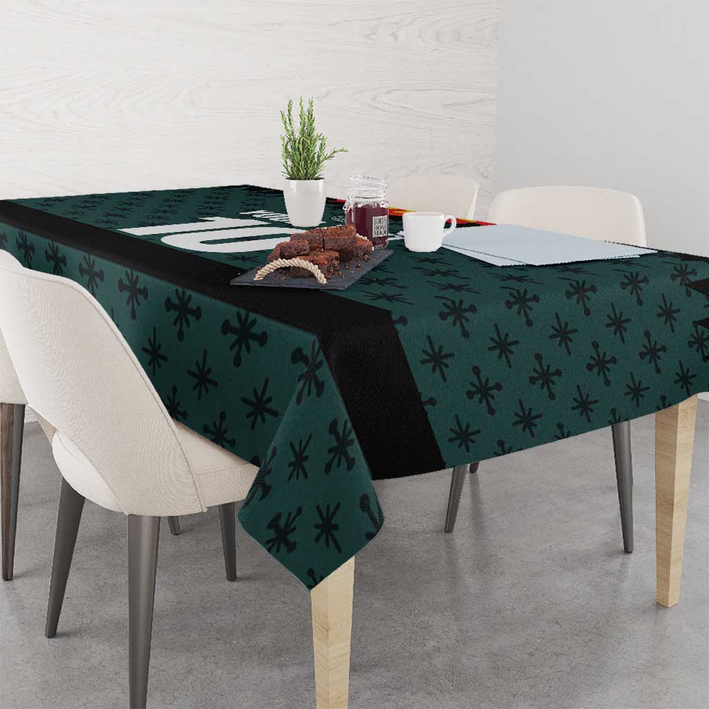 Custom German Christmas Tablecloth German Football Jersey mix Santa Suit Style - Wonder Print Shop