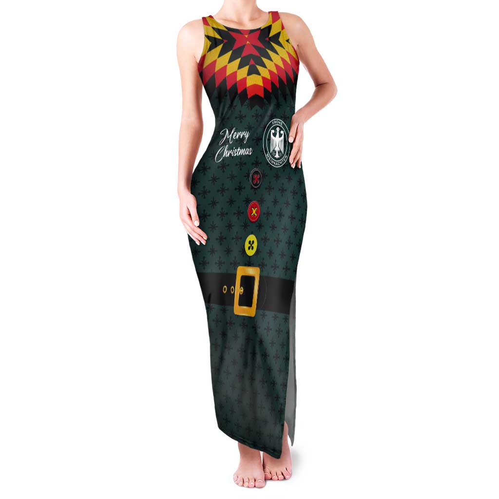 Custom German Christmas Tank Maxi Dress German Football Jersey mix Santa Suit Style - Wonder Print Shop