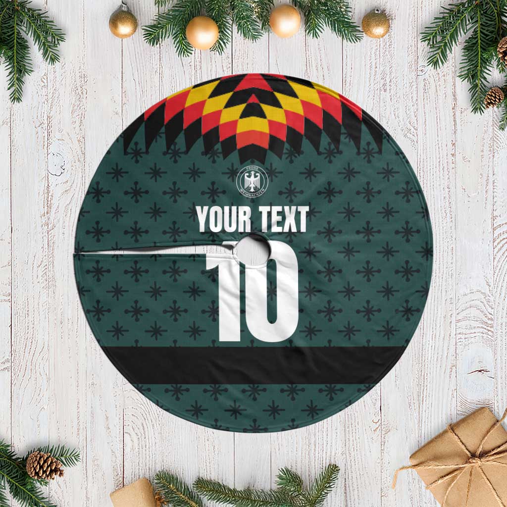Custom German Christmas Tree Skirt German Football Jersey mix Santa Suit Style - Wonder Print Shop