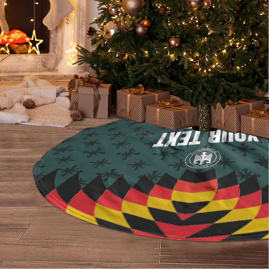 Custom German Christmas Tree Skirt German Football Jersey mix Santa Suit Style - Wonder Print Shop