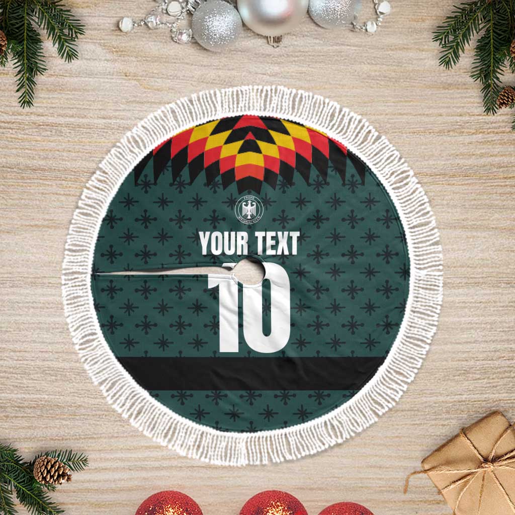 Custom German Christmas Tree Skirt German Football Jersey mix Santa Suit Style - Wonder Print Shop