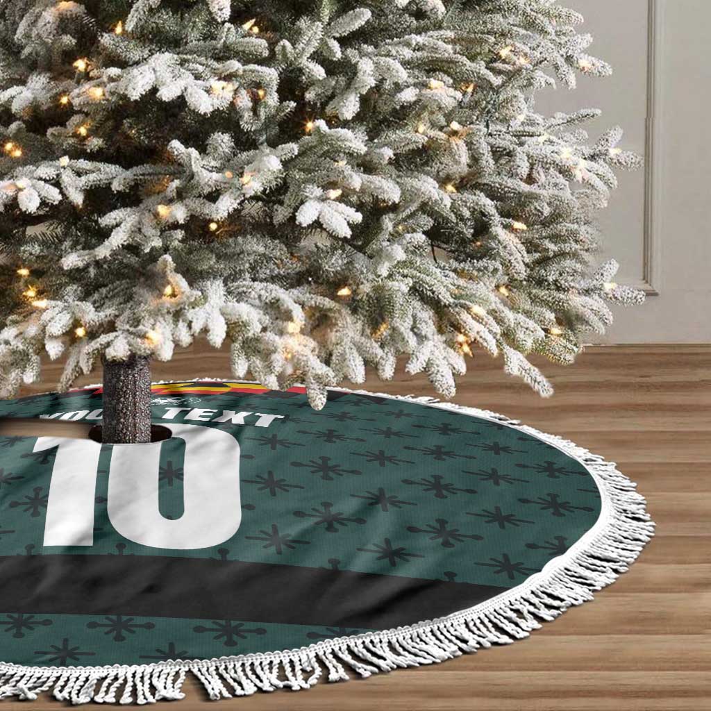 Custom German Christmas Tree Skirt German Football Jersey mix Santa Suit Style - Wonder Print Shop