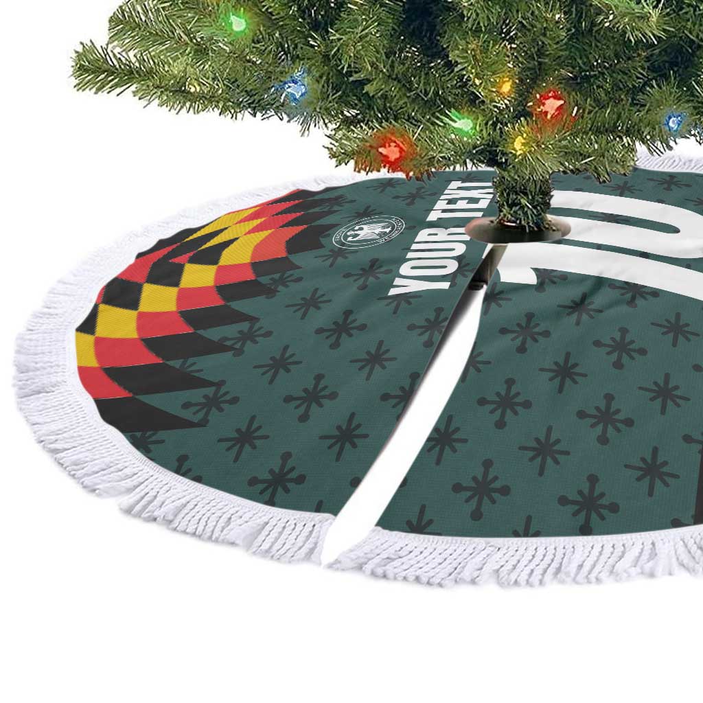 Custom German Christmas Tree Skirt German Football Jersey mix Santa Suit Style - Wonder Print Shop