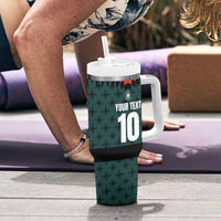 Custom German Christmas Tumbler With Handle German Football Jersey mix Santa Suit Style - Wonder Print Shop