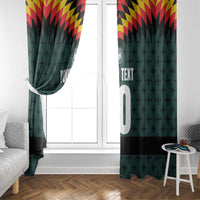 Custom German Christmas Window Curtain German Football Jersey mix Santa Suit Style - Wonder Print Shop