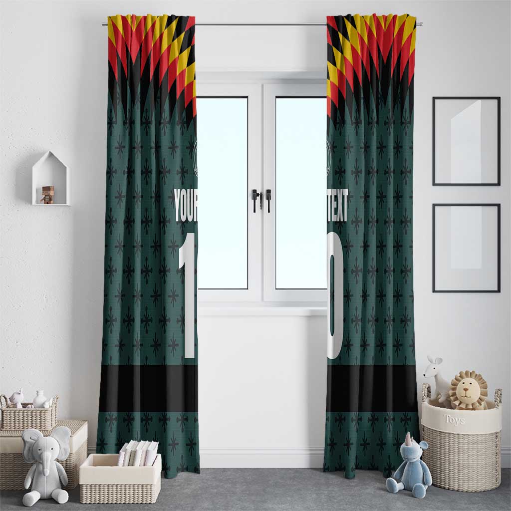 Custom German Christmas Window Curtain German Football Jersey mix Santa Suit Style - Wonder Print Shop