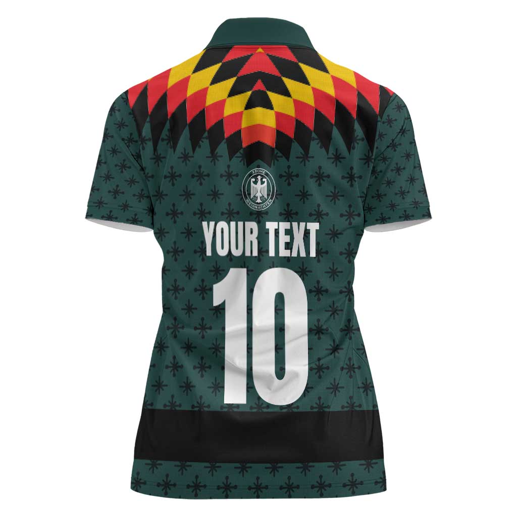 Custom German Christmas Women Polo Shirt German Football Jersey mix Santa Suit Style - Wonder Print Shop