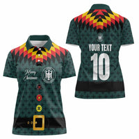 Custom German Christmas Women Polo Shirt German Football Jersey mix Santa Suit Style - Wonder Print Shop