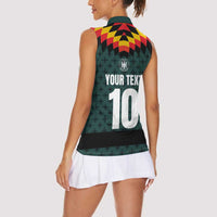 Custom German Christmas Women Sleeveless Polo Shirt German Football Jersey mix Santa Suit Style - Wonder Print Shop