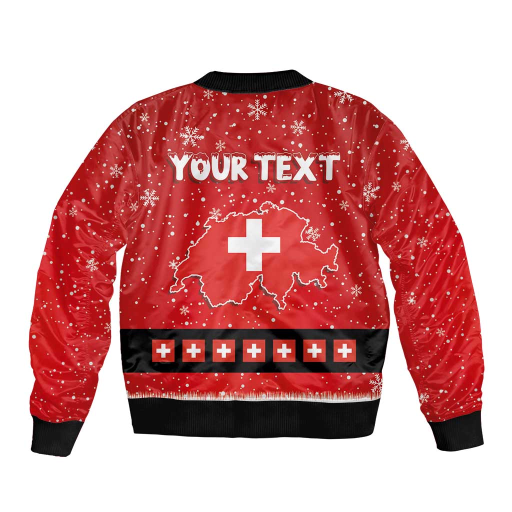 Personalized Swiss Christmas - Designed in Santa Suit Bomber Jacket - Wonder Print Shop