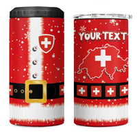 Personalized Swiss Christmas - Designed in Santa Suit 4 in 1 Can Cooler Tumbler - Wonder Print Shop