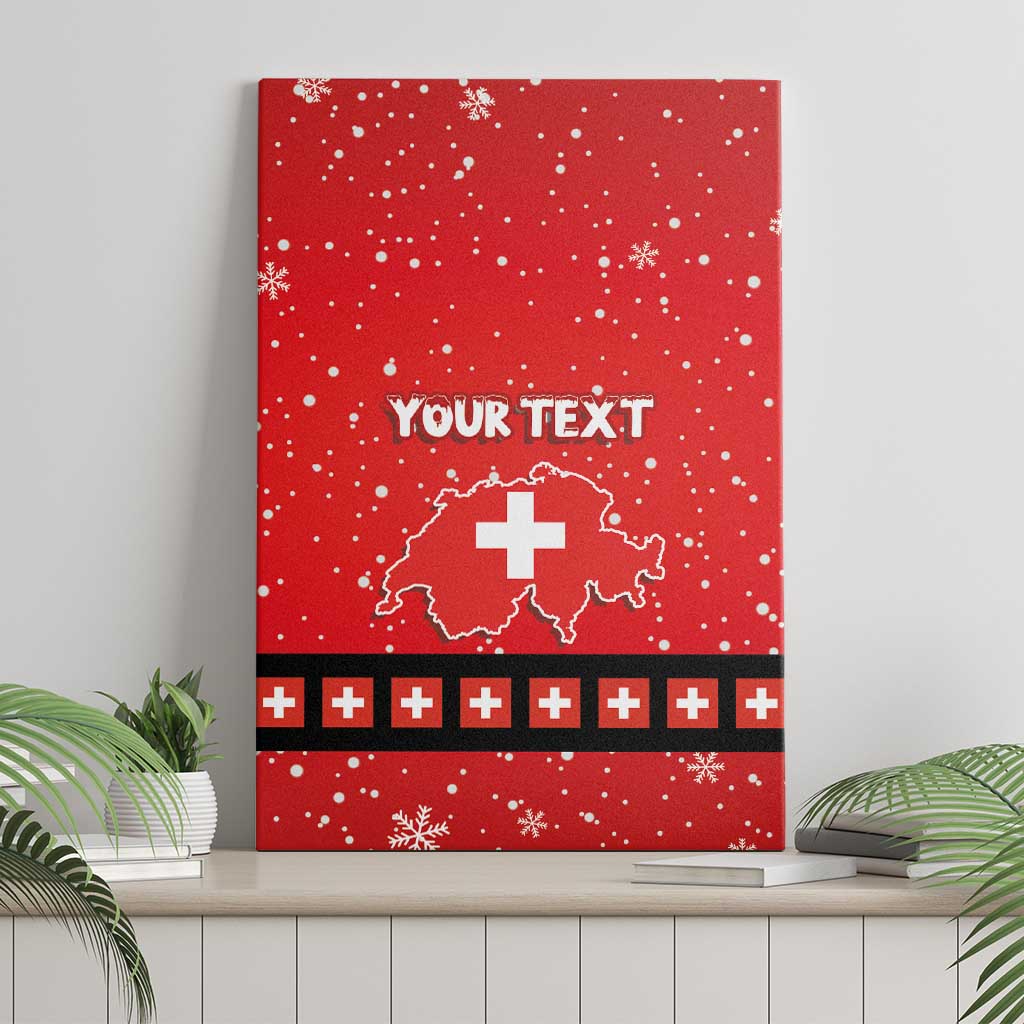 Personalized Swiss Christmas - Designed in Santa Suit Canvas Wall Art - Wonder Print Shop
