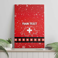 Personalized Swiss Christmas - Designed in Santa Suit Canvas Wall Art - Wonder Print Shop