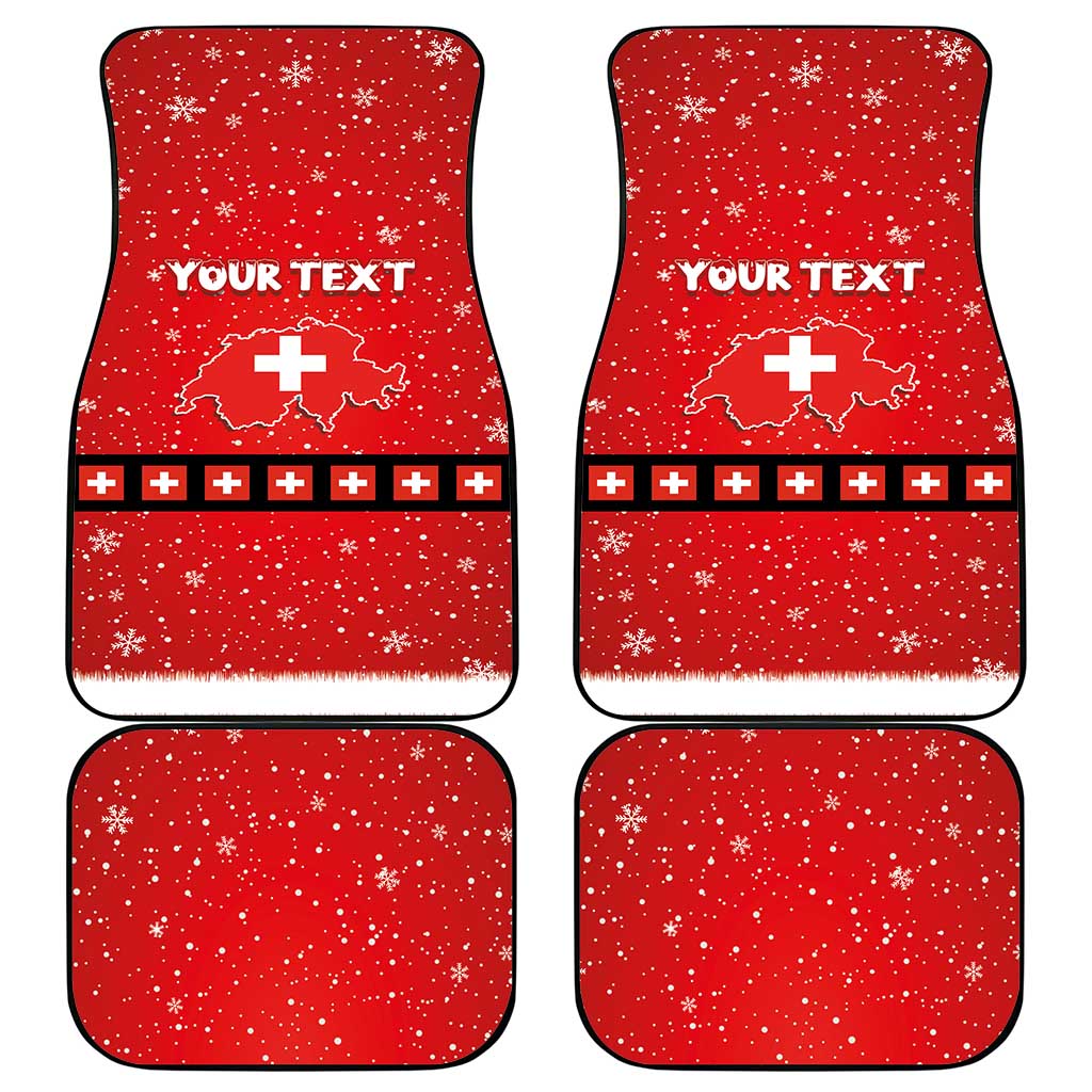 Personalized Swiss Christmas - Designed in Santa Suit Car Mats - Wonder Print Shop