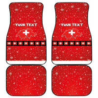 Personalized Swiss Christmas - Designed in Santa Suit Car Mats - Wonder Print Shop