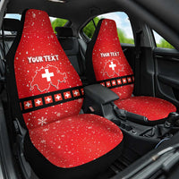 Personalized Swiss Christmas - Designed in Santa Suit Car Seat Cover - Wonder Print Shop
