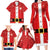 Personalized Swiss Christmas - Designed in Santa Suit Family Matching Long Sleeve Bodycon Dress and Hawaiian Shirt - Wonder Print Shop