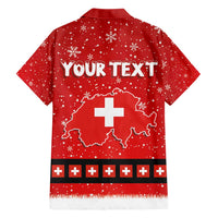 Personalized Swiss Christmas - Designed in Santa Suit Hawaiian Shirt - Wonder Print Shop