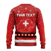 Personalized Swiss Christmas - Designed in Santa Suit Ugly Christmas Sweater - Wonder Print Shop