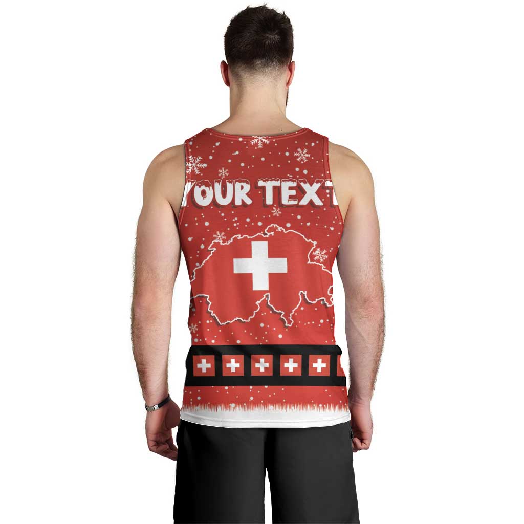 Personalized Swiss Christmas - Designed in Santa Suit Men Tank Top - Wonder Print Shop
